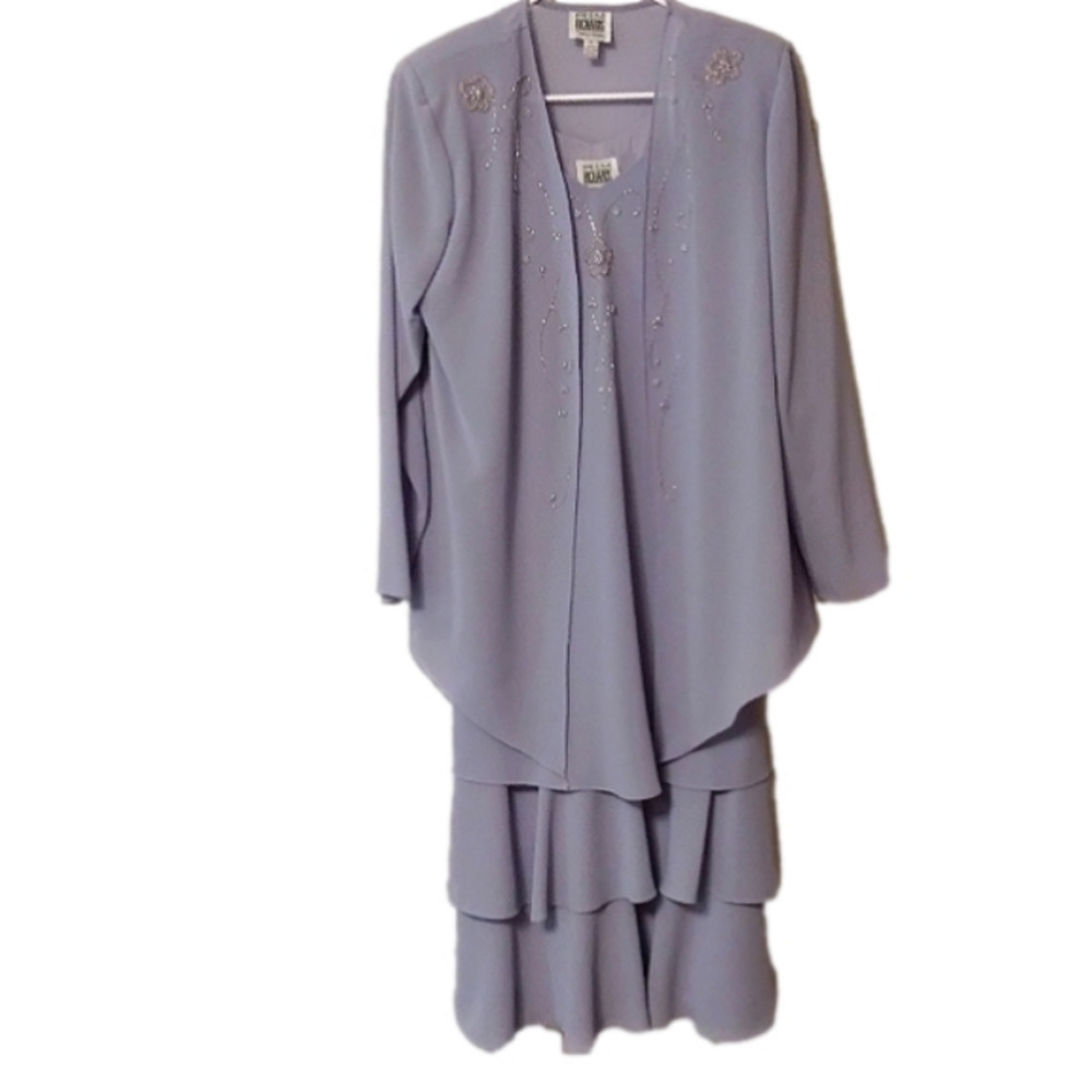 R & M Richards Lavender Two-Piece Beaded Wedding Ensemble